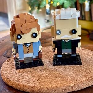 PRE-BUILT LEGO BRICK'H'EADZ Fantastic Beasts Newt Scamander & Gellert Grindewald
